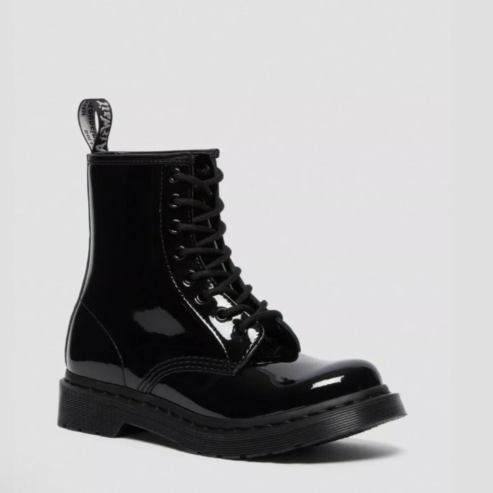 Dr. Martens 1460 Mono Patent Leather Lace Up Boots
